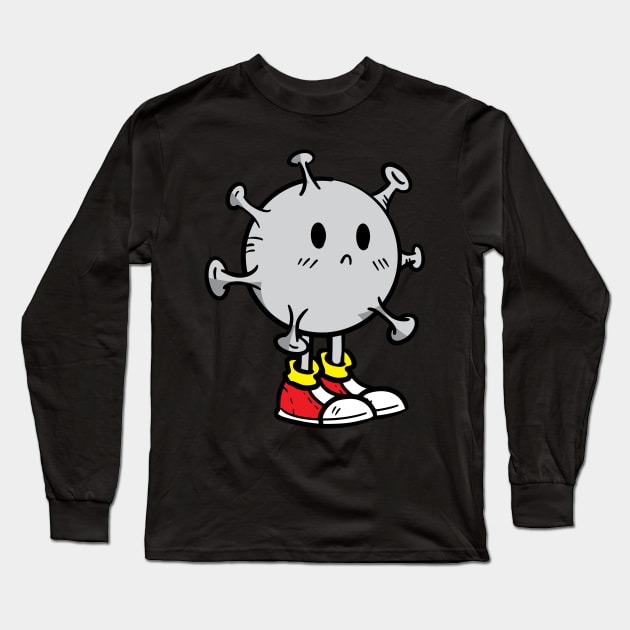 Virus boy png cartoon png Long Sleeve T-Shirt by Sabai Art